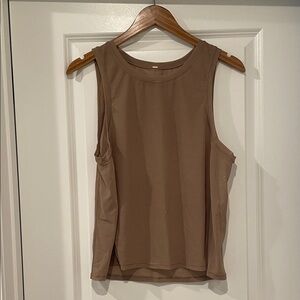 Lululemon brown tank mesh tank top size 10 like new